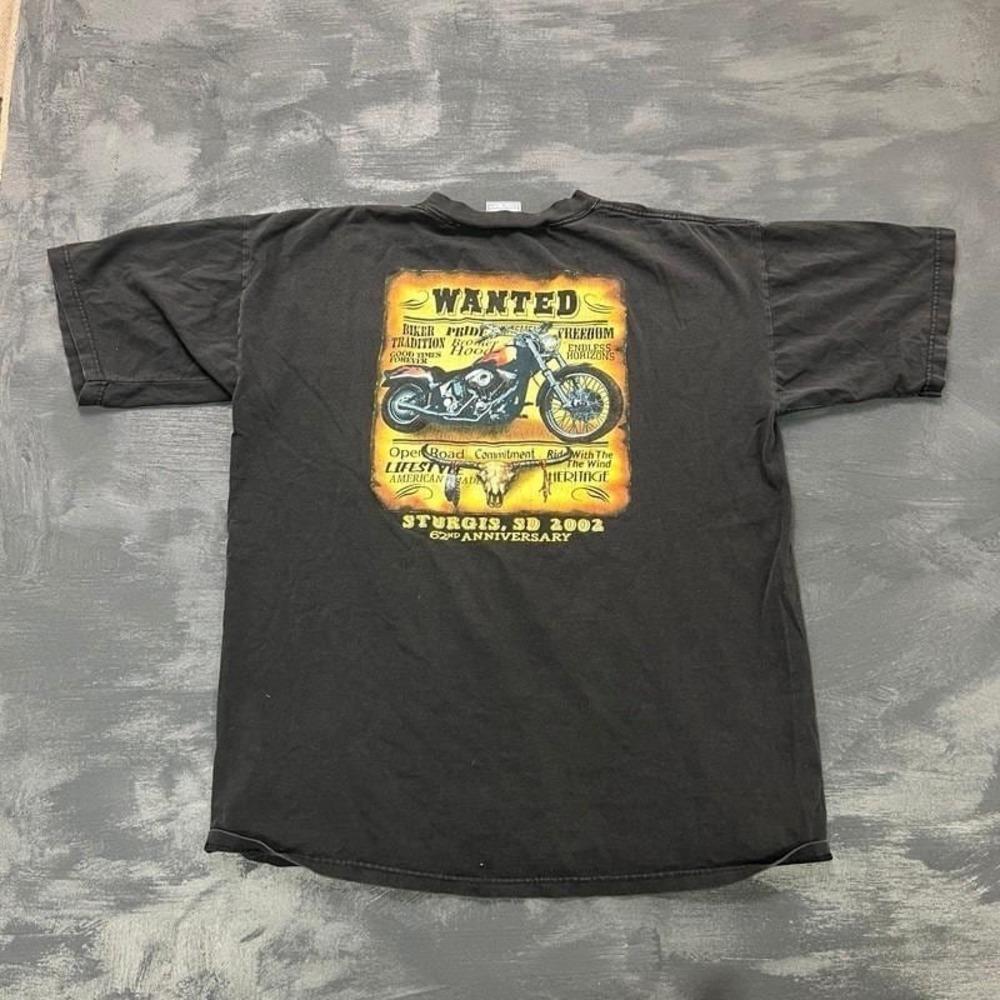 Vintage Stugis Shirt Mens XL Black 2000s Motorcycle Chopper Florida
